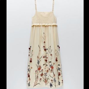 ZARA Limited Edition Embroidered Dress NWOT